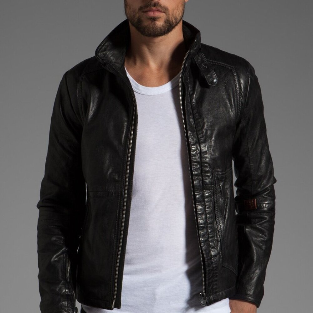 G Star Raw Branco Leather Jacket Medium
